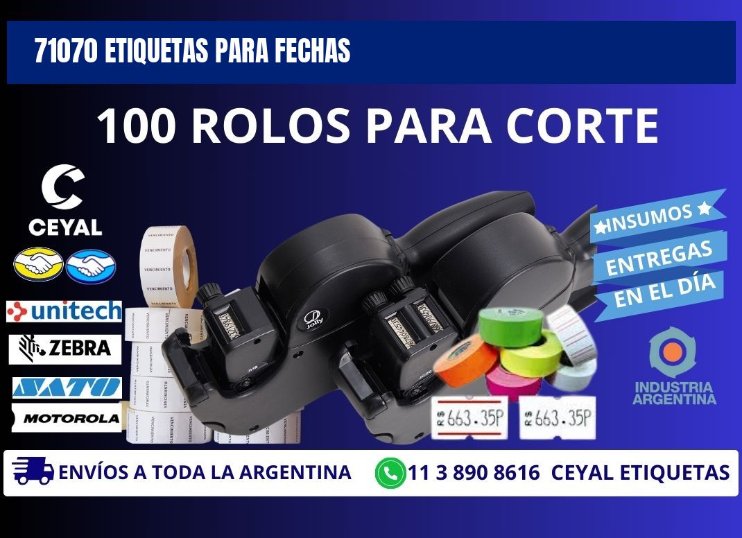 71070 ETIQUETAS PARA FECHAS