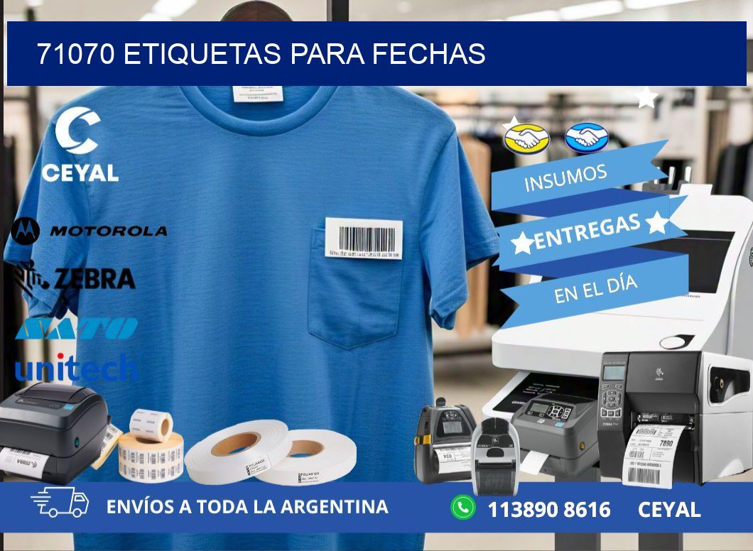 71070 ETIQUETAS PARA FECHAS