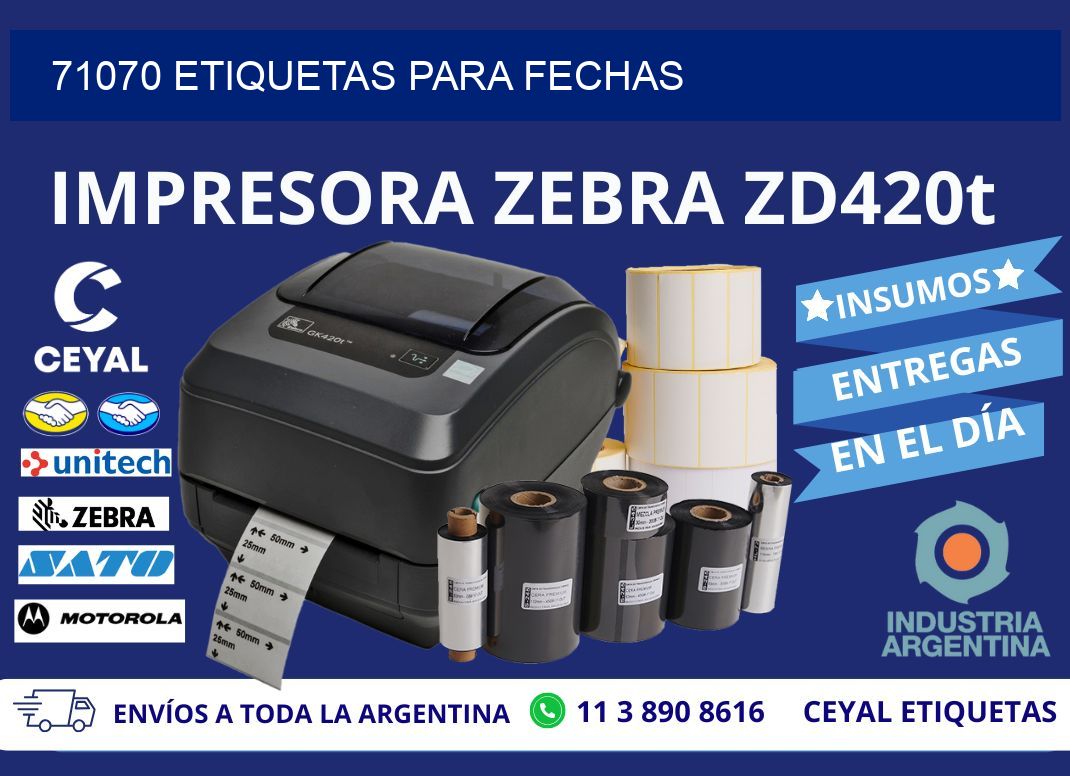 71070 ETIQUETAS PARA FECHAS
