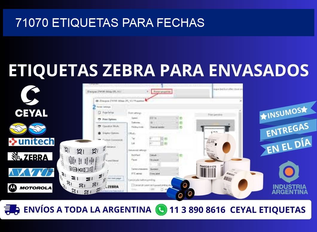 71070 ETIQUETAS PARA FECHAS