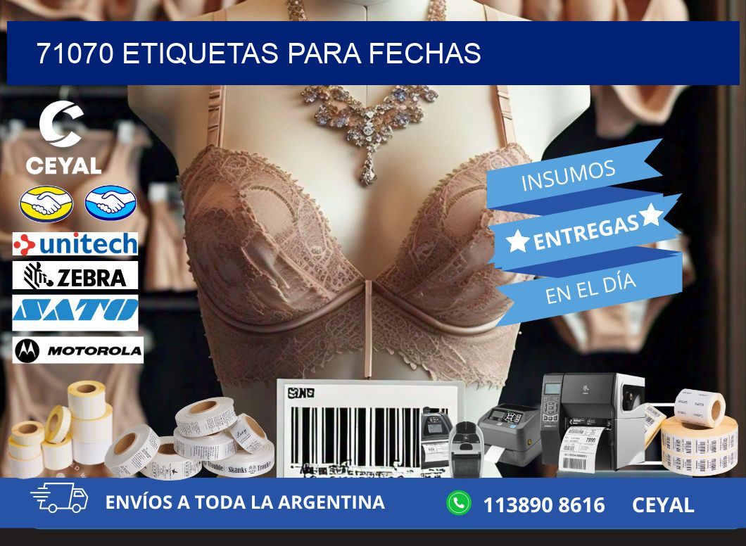 71070 ETIQUETAS PARA FECHAS