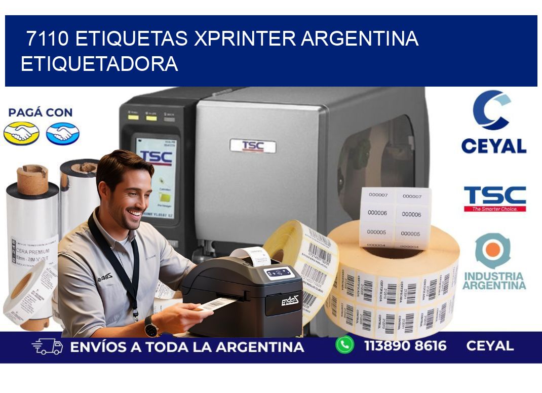 7110 etiquetas xprinter argentina ETIQUETADORA