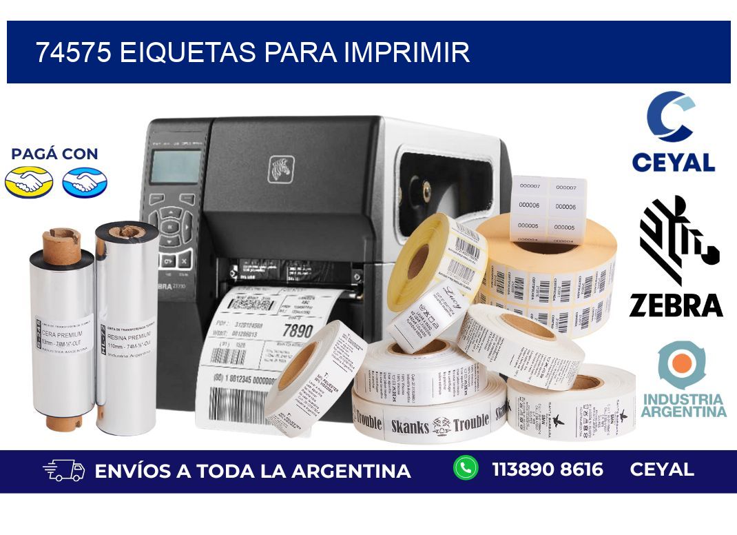 74575 EIQUETAS PARA IMPRIMIR