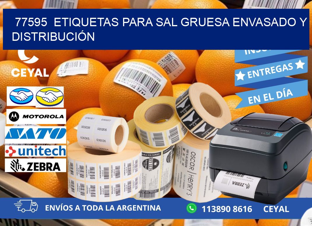 77595  ETIQUETAS PARA SAL GRUESA ENVASADO Y DISTRIBUCIÓN