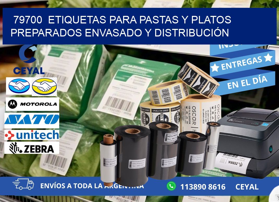 79700  ETIQUETAS PARA PASTAS Y PLATOS PREPARADOS ENVASADO Y DISTRIBUCIÓN