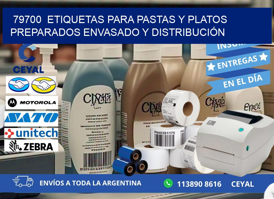79700  ETIQUETAS PARA PASTAS Y PLATOS PREPARADOS ENVASADO Y DISTRIBUCIÓN