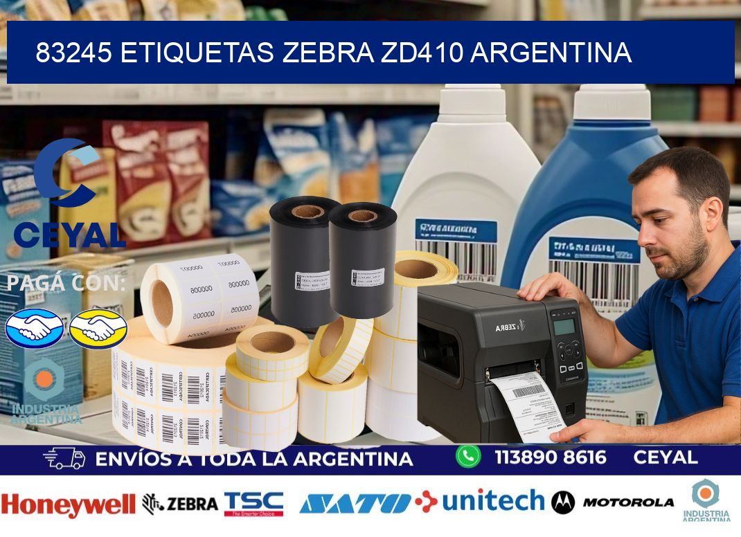 83245 etiquetas zebra zd410 argentina