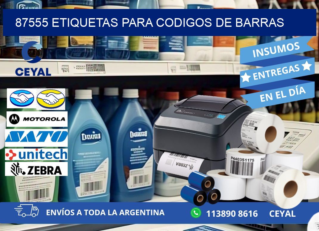 87555 ETIQUETAS PARA CODIGOS DE BARRAS