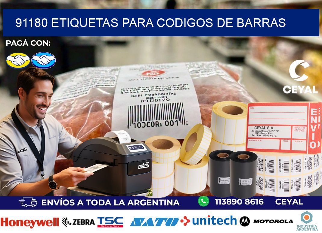 91180 ETIQUETAS PARA CODIGOS DE BARRAS