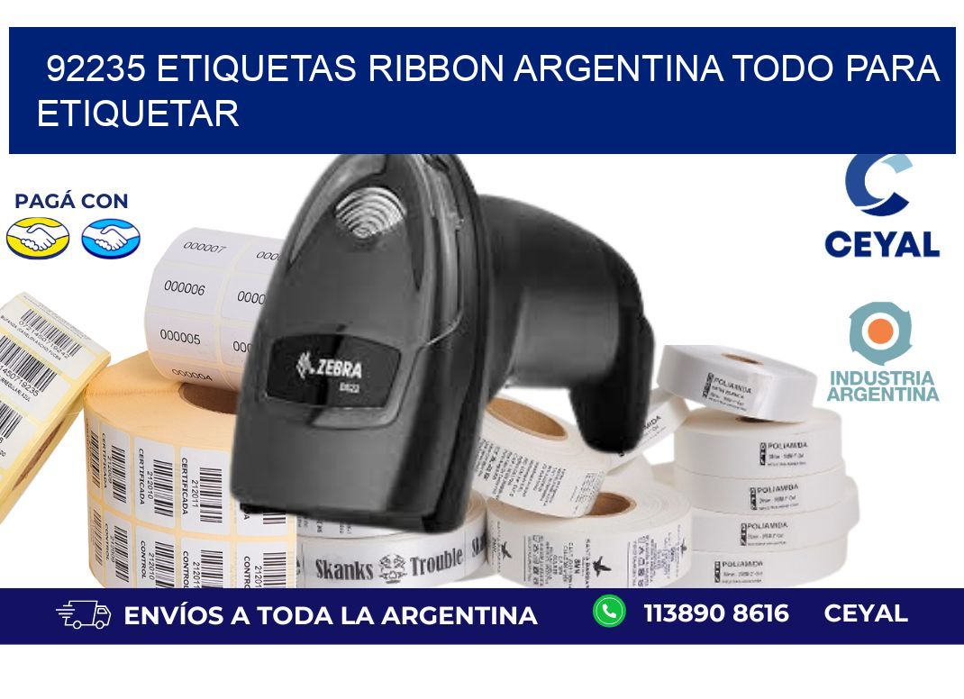 92235 etiquetas ribbon argentina TODO PARA ETIQUETAR