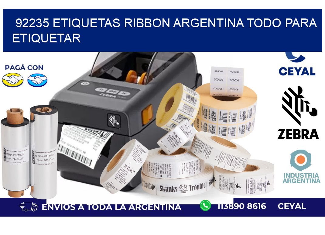 92235 etiquetas ribbon argentina TODO PARA ETIQUETAR