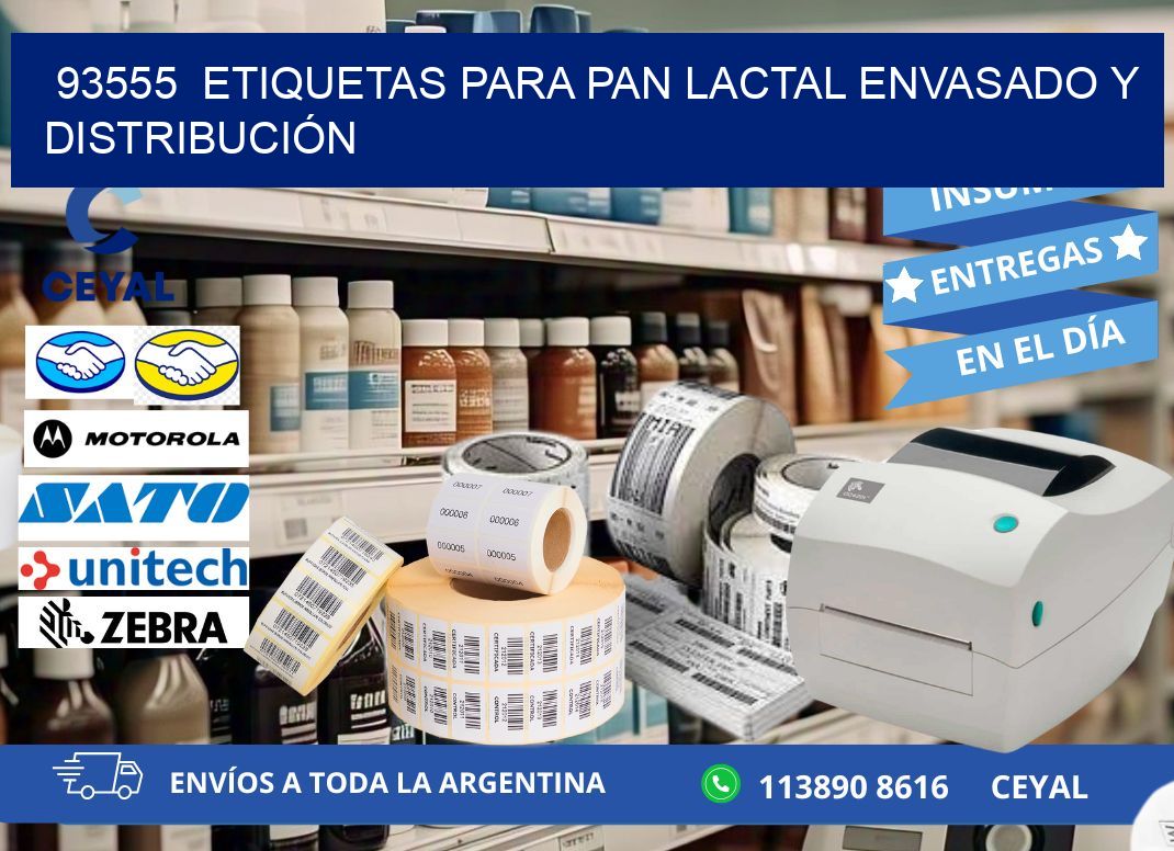 93555  ETIQUETAS PARA PAN LACTAL ENVASADO Y DISTRIBUCIÓN