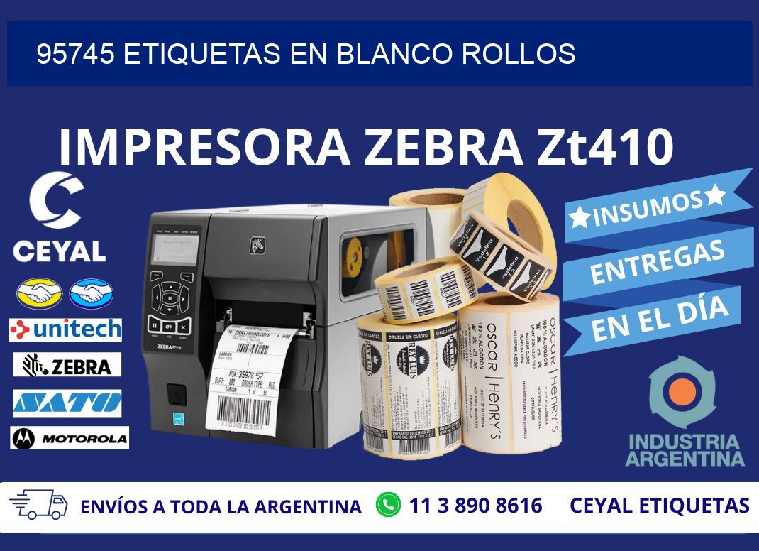 95745 ETIQUETAS EN BLANCO ROLLOS