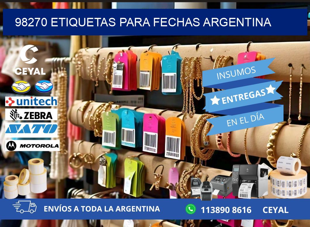 98270 ETIQUETAS PARA FECHAS ARGENTINA