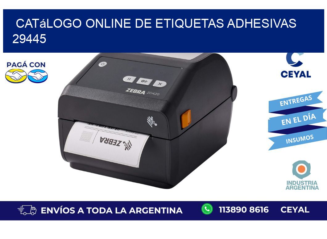 Catálogo Online de Etiquetas Adhesivas 29445