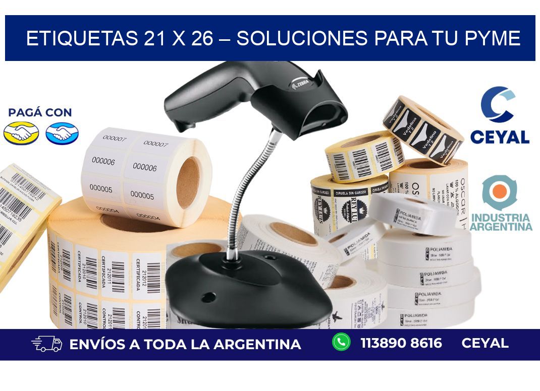 Etiquetas 21 x 26 – Soluciones para tu Pyme