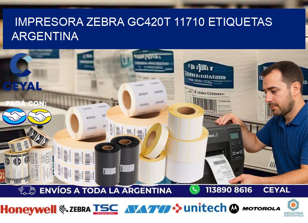 Impresora zebra gc420t 11710 etiquetas argentina