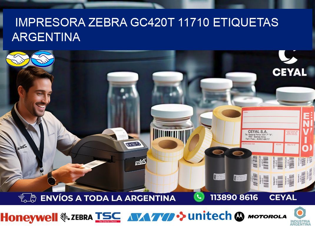 Impresora zebra gc420t 11710 etiquetas argentina