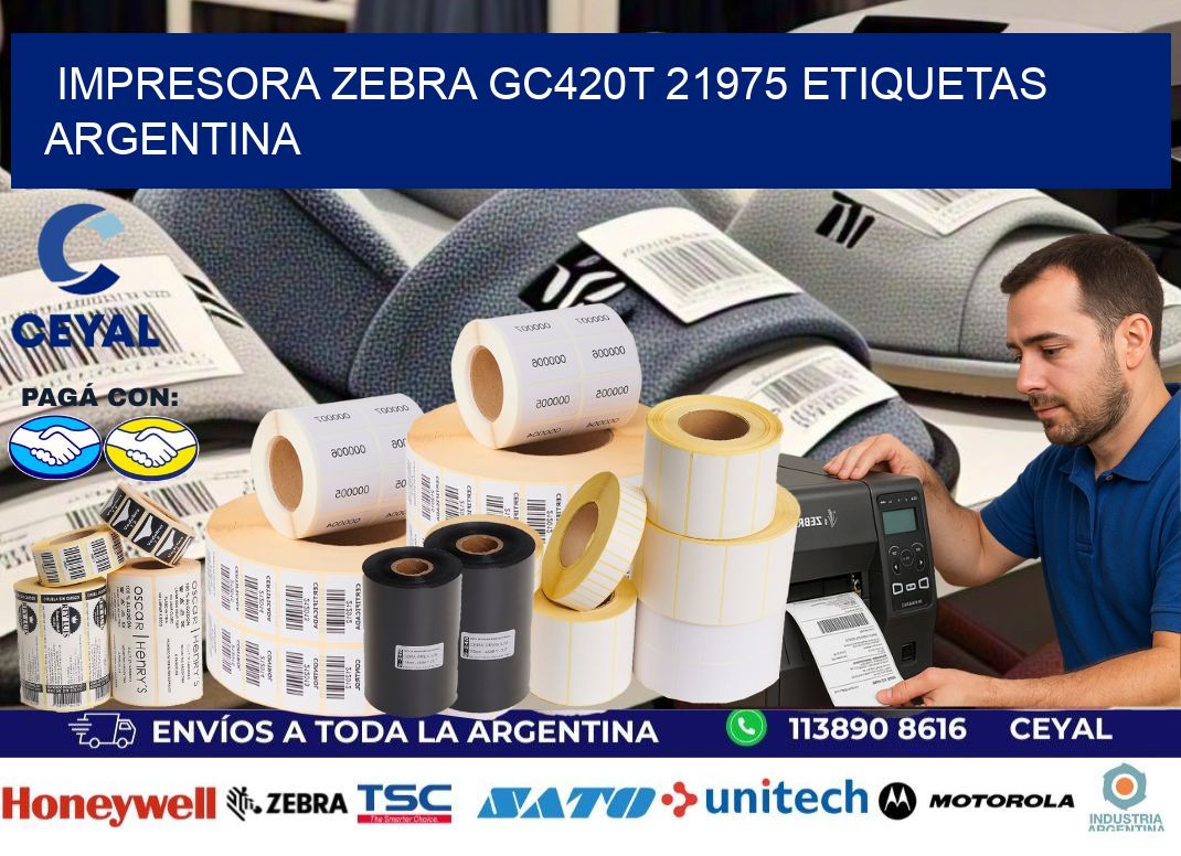 Impresora zebra gc420t 21975 etiquetas argentina