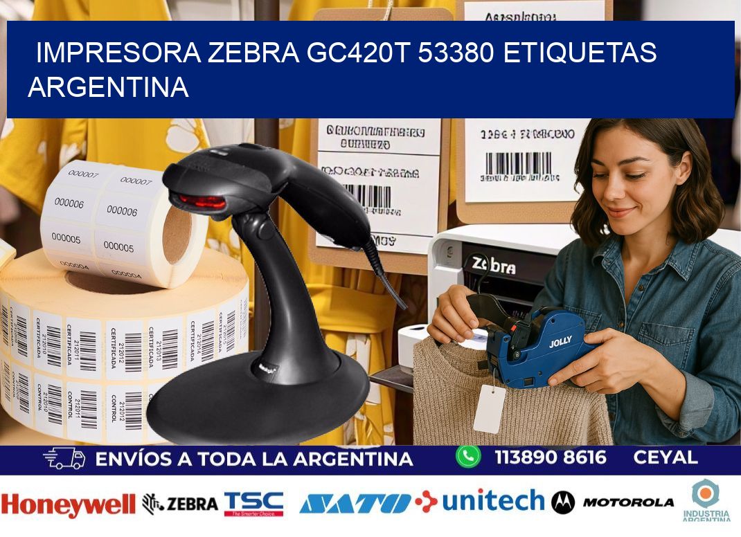 Impresora zebra gc420t 53380 etiquetas argentina