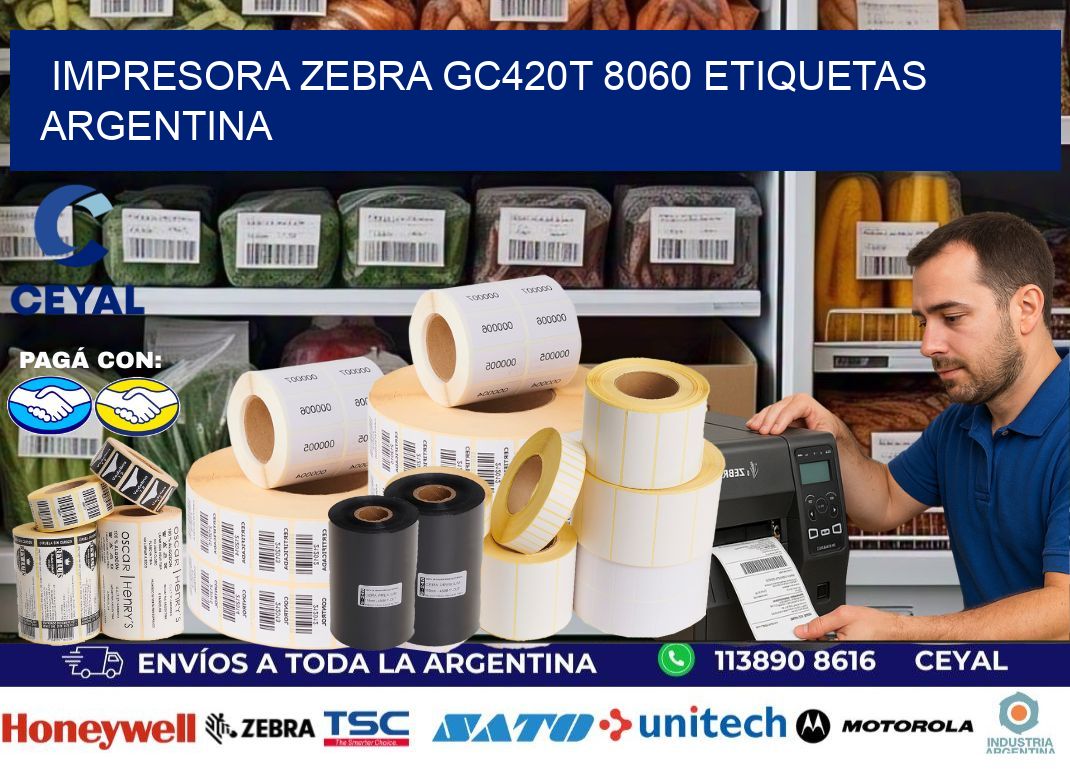 Impresora zebra gc420t 8060 etiquetas argentina