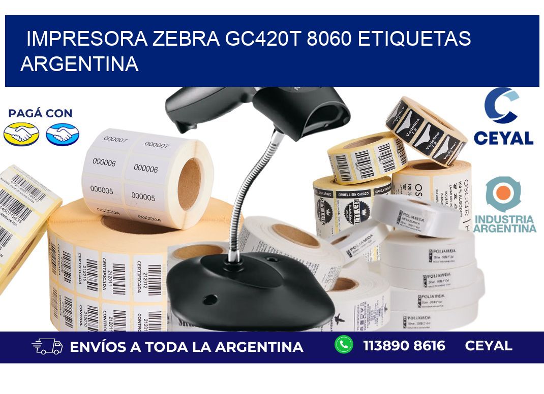 Impresora zebra gc420t 8060 etiquetas argentina