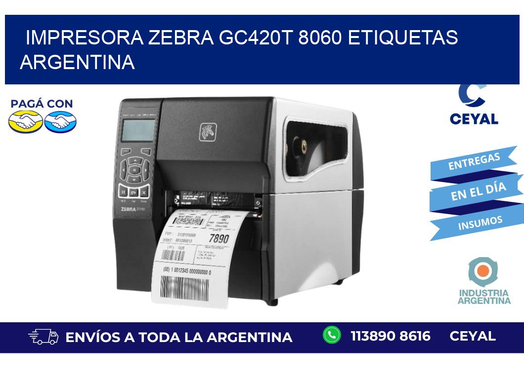 Impresora zebra gc420t 8060 etiquetas argentina