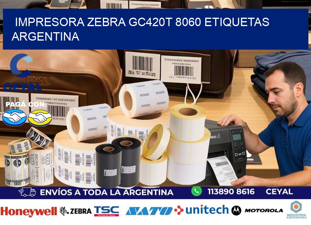 Impresora zebra gc420t 8060 etiquetas argentina