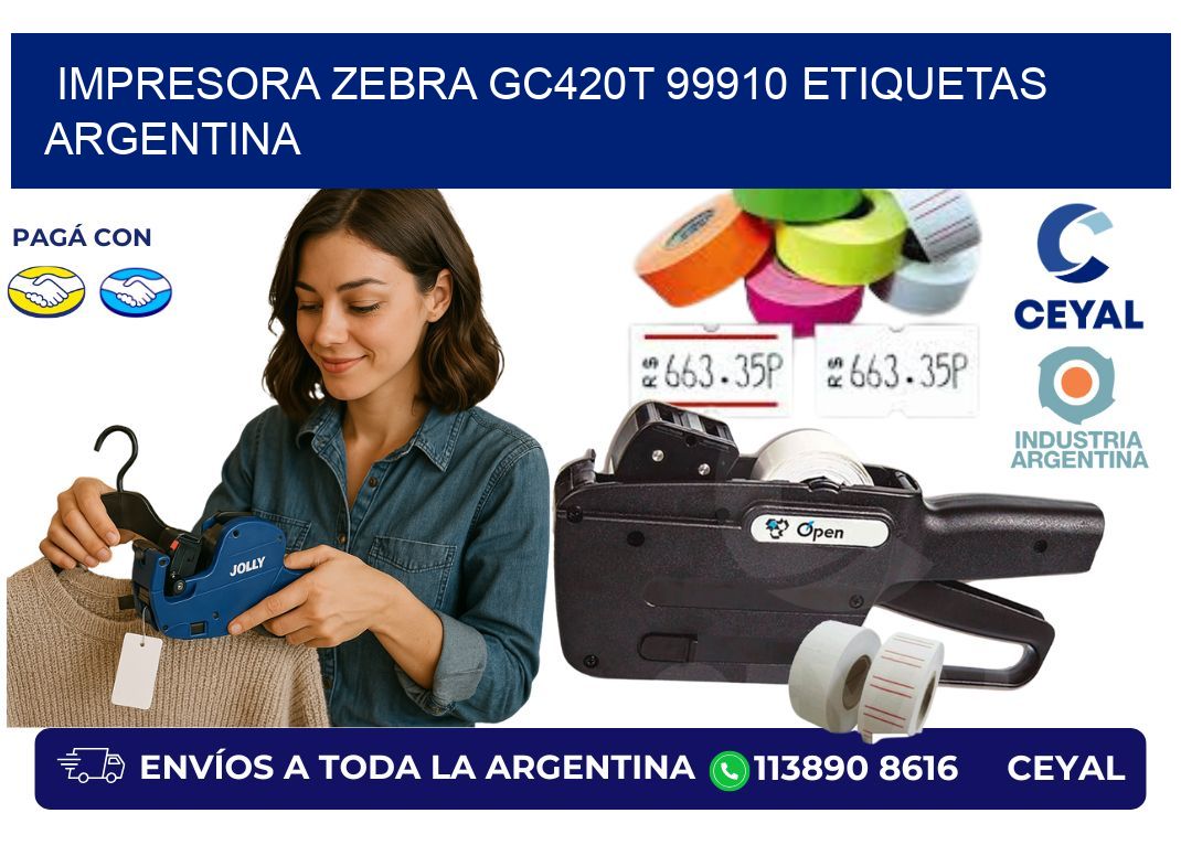 Impresora zebra gc420t 99910 etiquetas argentina