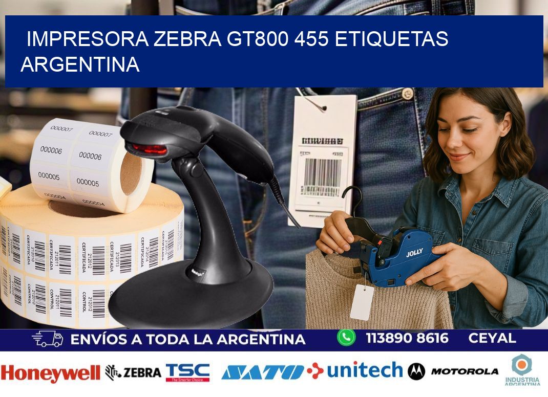 Impresora zebra gt800 455 etiquetas argentina
