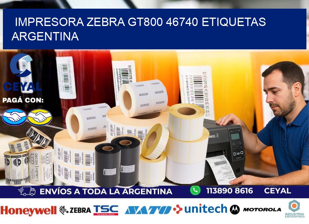 Impresora zebra gt800 46740 etiquetas argentina