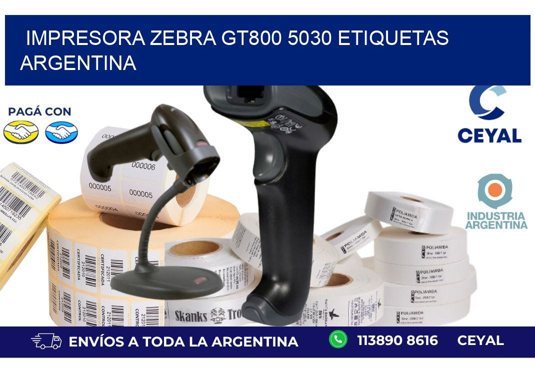 Impresora zebra gt800 5030 etiquetas argentina