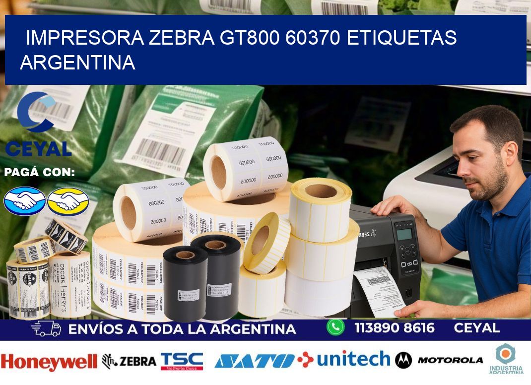 Impresora zebra gt800 60370 etiquetas argentina