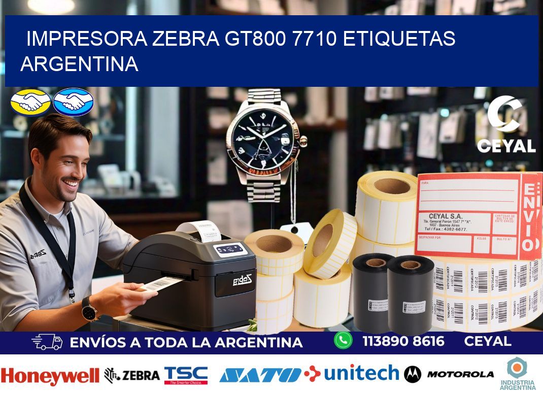 Impresora zebra gt800 7710 etiquetas argentina