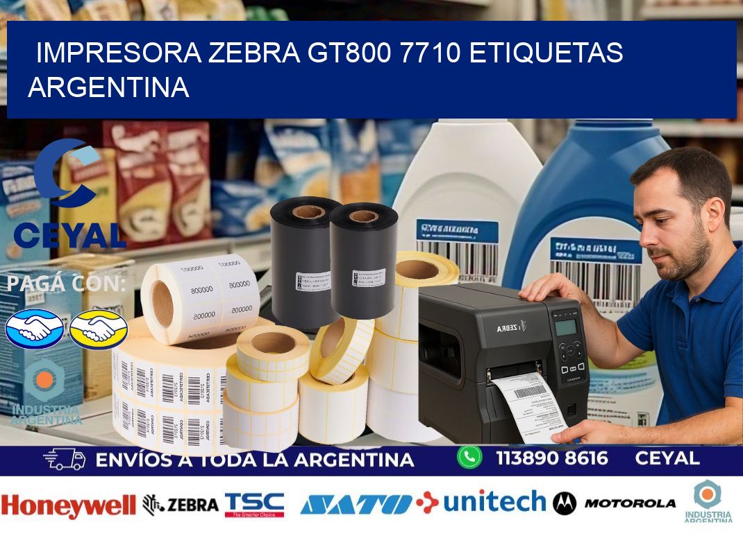 Impresora zebra gt800 7710 etiquetas argentina
