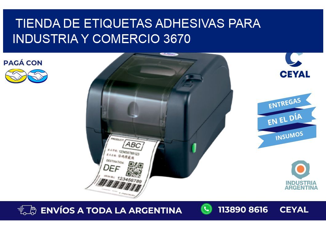 Tienda de Etiquetas Adhesivas para Industria y Comercio 3670