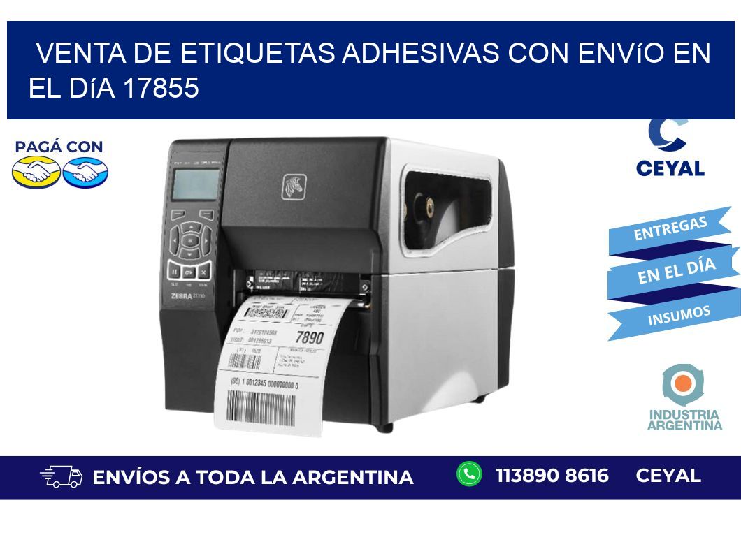 Venta de Etiquetas Adhesivas con Envío en el Día 17855
