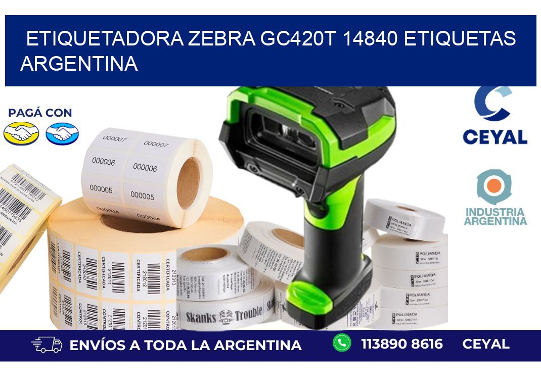 etiquetadora zebra gc420t 14840 etiquetas argentina