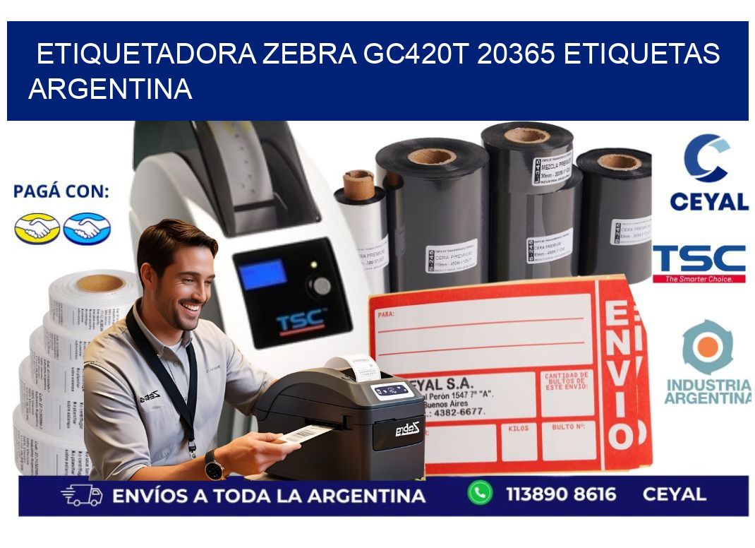 etiquetadora zebra gc420t 20365 etiquetas argentina