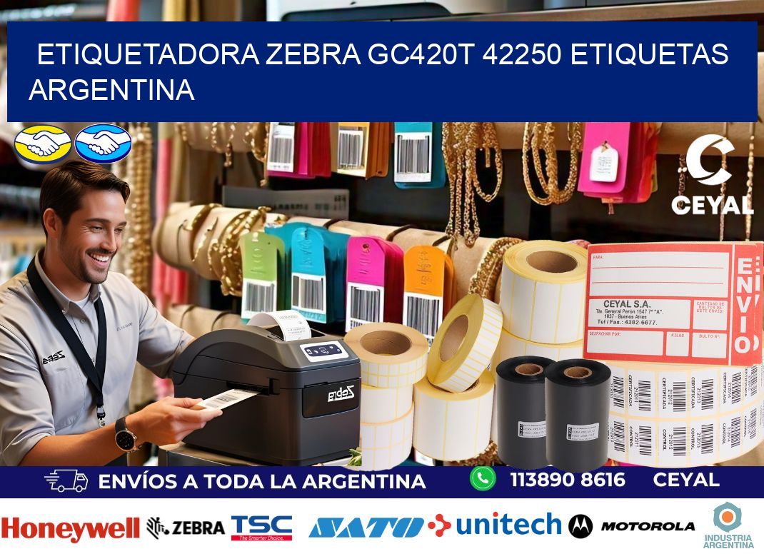 etiquetadora zebra gc420t 42250 etiquetas argentina