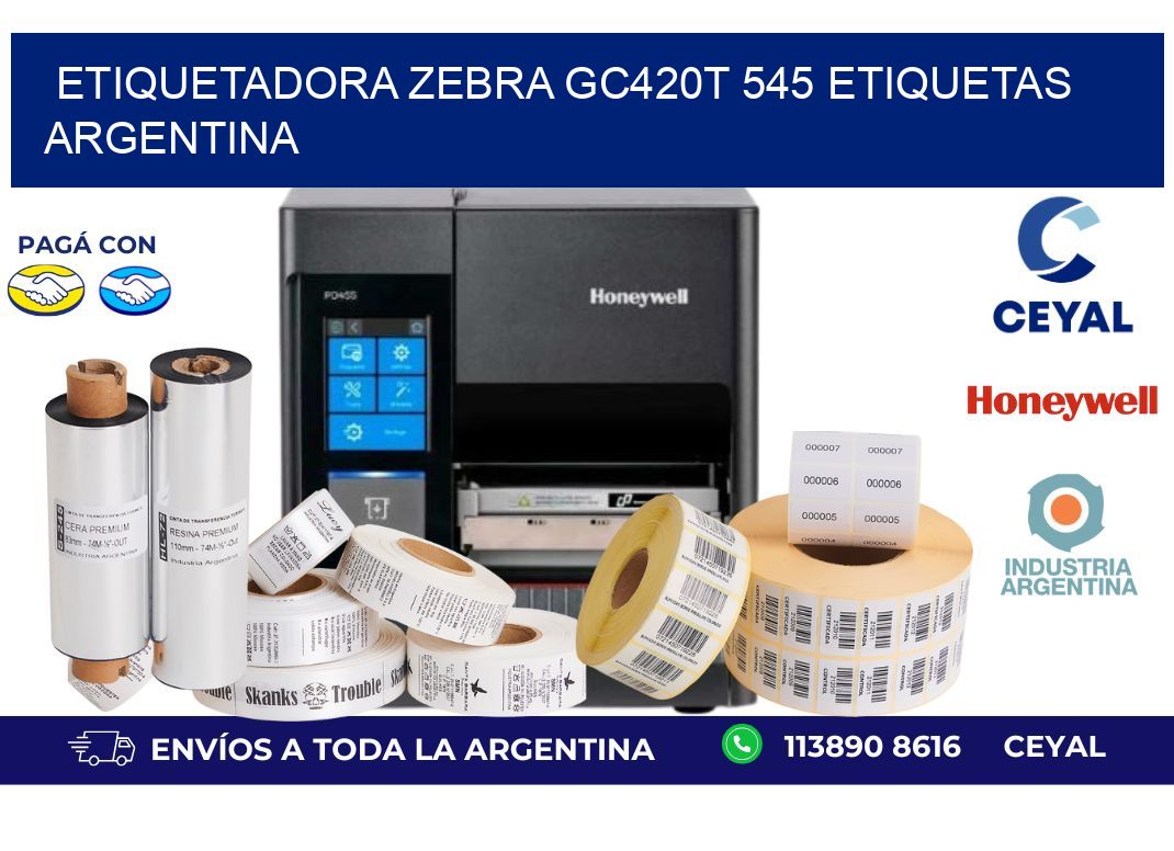 etiquetadora zebra gc420t 545 etiquetas argentina