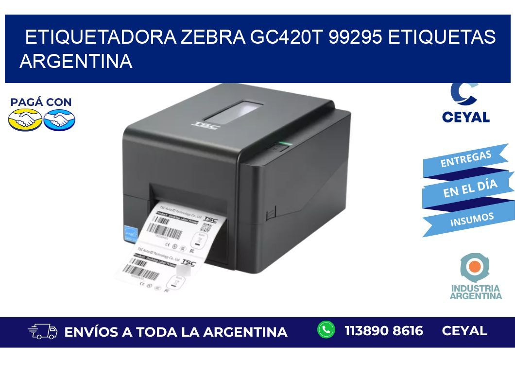 etiquetadora zebra gc420t 99295 etiquetas argentina