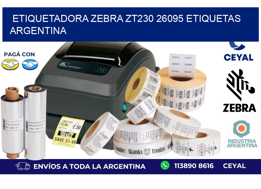 etiquetadora zebra zt230 26095 etiquetas argentina