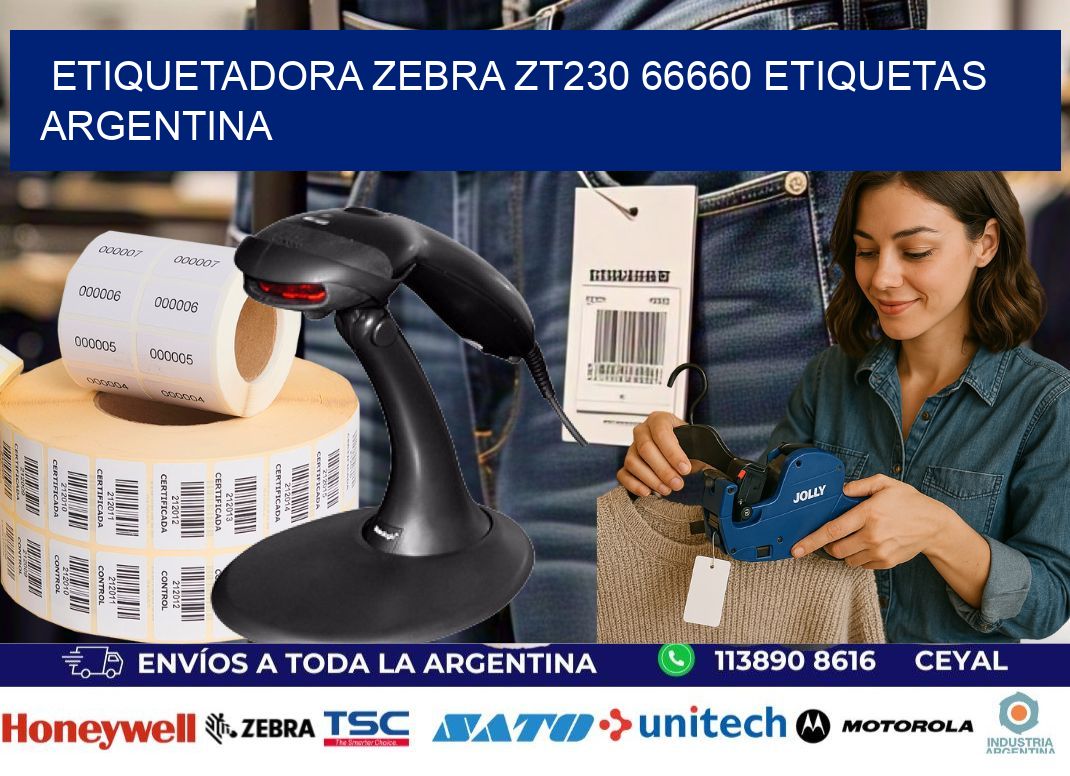 etiquetadora zebra zt230 66660 etiquetas argentina