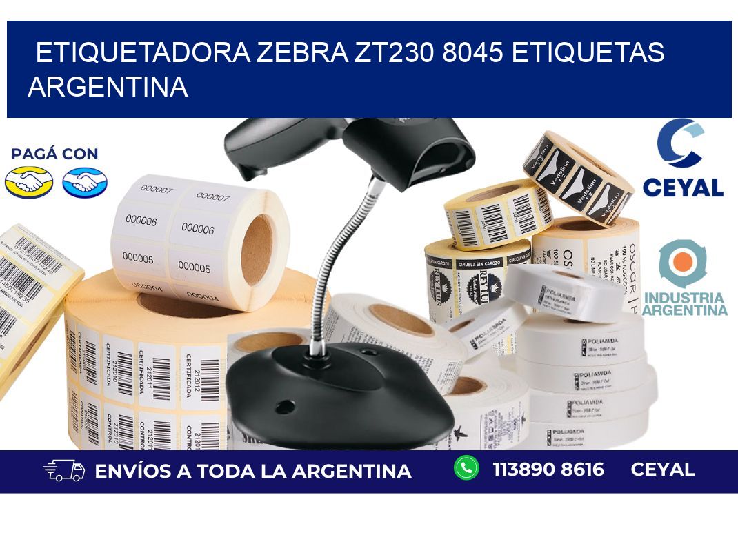 etiquetadora zebra zt230 8045 etiquetas argentina