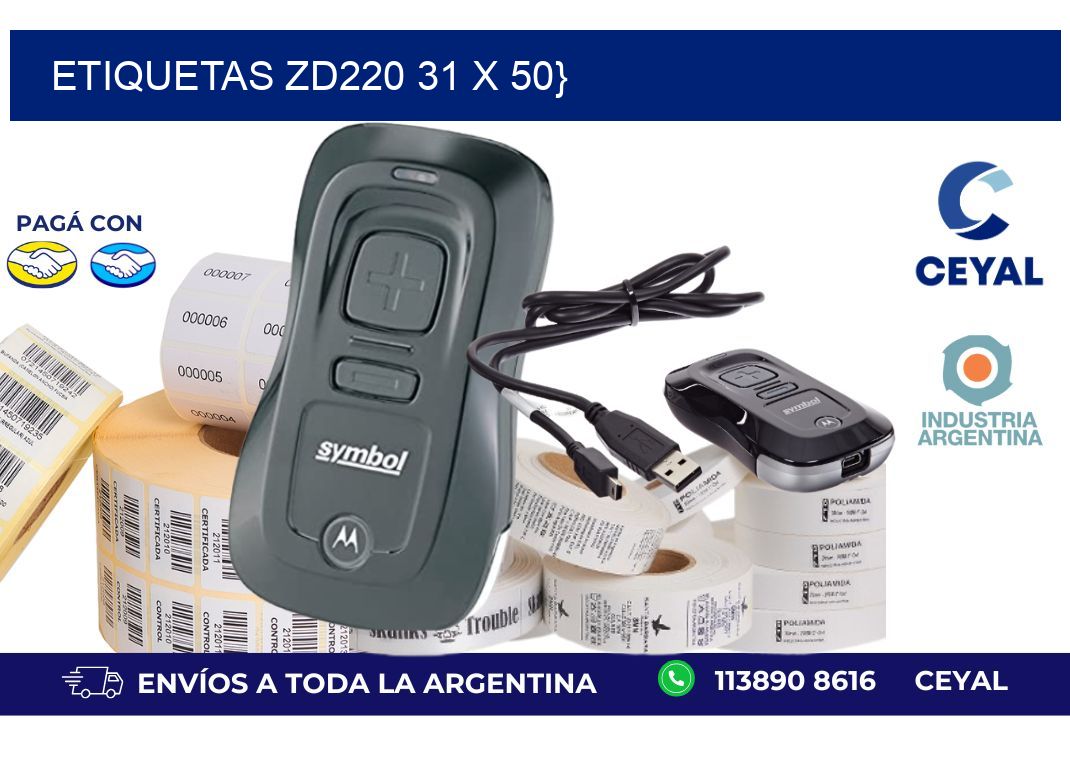 etiquetas zd220 31 x 50}