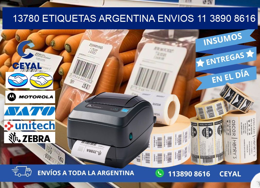 13780 ETIQUETAS ARGENTINA ENVIOS 11 3890 8616