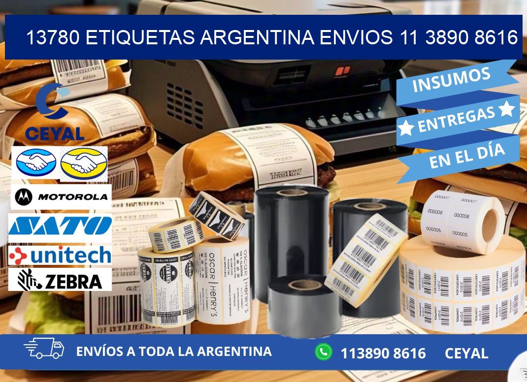13780 ETIQUETAS ARGENTINA ENVIOS 11 3890 8616