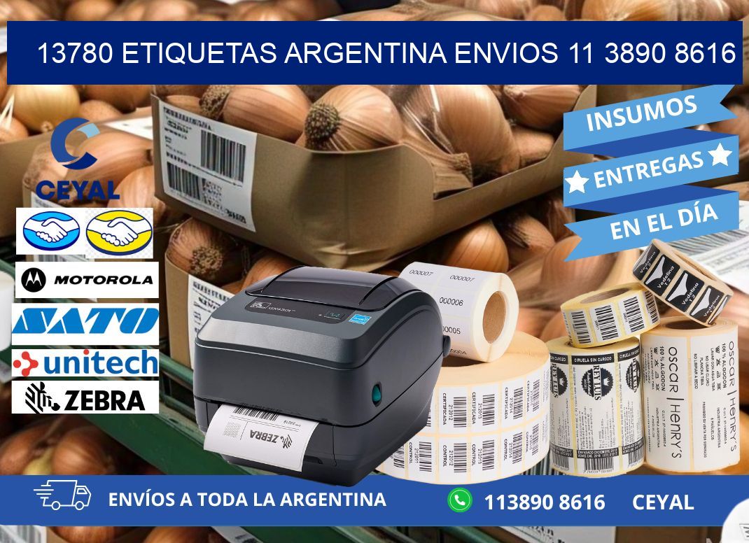 13780 ETIQUETAS ARGENTINA ENVIOS 11 3890 8616