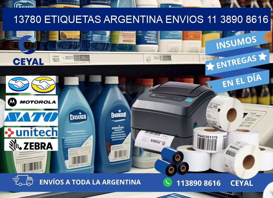 13780 ETIQUETAS ARGENTINA ENVIOS 11 3890 8616